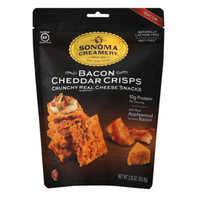 Sonoma Creamery Bacon Cheddar Crisps - 2.25 Oz