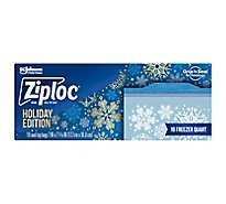 Ziploc Holiday Limited Edition Festive Designs Reusable Freezer Quart Bags - 19 Count