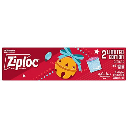 Ziploc Seal Top Bags Storage Gallon Holiday - 19 Count - Image 2