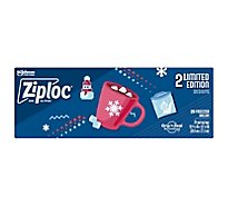 Ziploc Holiday Limited Edition Festive Designs Reusable Freezer Gallon Bags - 28 Count
