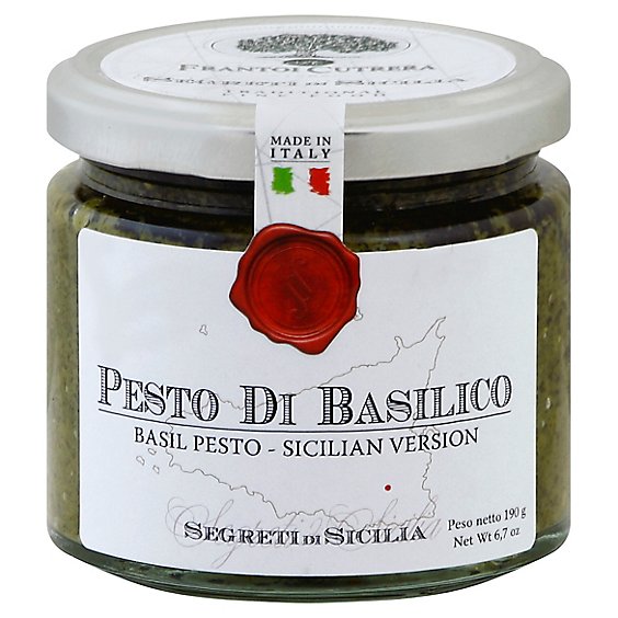 Segreti di Sicilia Pesto Di Basilico Basil Pesto Sicilian Version Jar - 6.7 Oz