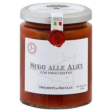 Segreti di Sicilia Sauce with Anchovies Sugo Alle Alici Jar - 10.23 Oz - Image 1