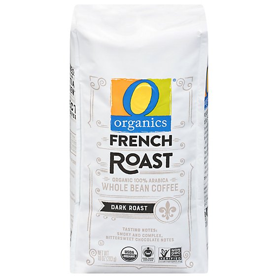 O Organics Coffee Whole Beans Dark Roast French Roast - 10 Oz