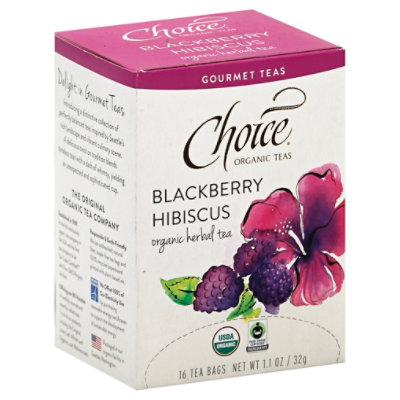 Choice Organic Teas Gourmet Teas Herbal Tea Organic Blackberry Hibiscus - 16 Count - Image 1