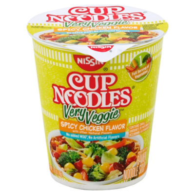 Nissin Cup Noodles Very Veggie Ramen Noodle Soup Spicy Chicken Flavor - 2.75 Oz