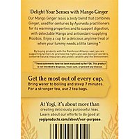 Yogi Herbal Supplement Tea Mango Ginger 16 Count - 1.12 Oz - Image 5