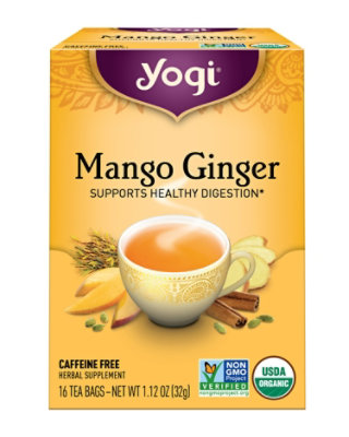 Yogi Herbal Supplement Tea Mango Ginger 16 Count - 1.12 Oz - Image 1
