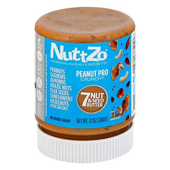 Nuttzo Peanut Pro Crunchy Natural - 12 Oz