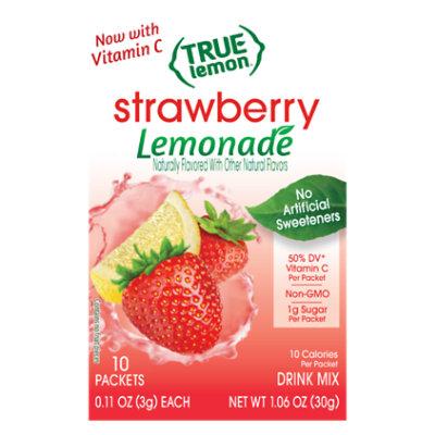 True Lemon Drink Mix Strawberry Lemonade 10 Count - 1.06 Oz