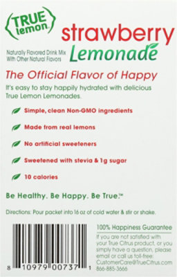 True Lemon Drink Mix Strawberry Lemonade 10 Count - 1.06 Oz - Image 5