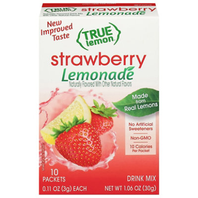 True Lemon Drink Mix Strawberry Lemonade 10 Count - 1.06 Oz - Image 2