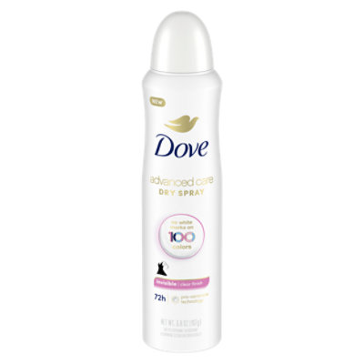 Dove Antiperspirant Deodorant Dry Spray 48h Invisible Clear Finish - 3.8 Oz - Image 3