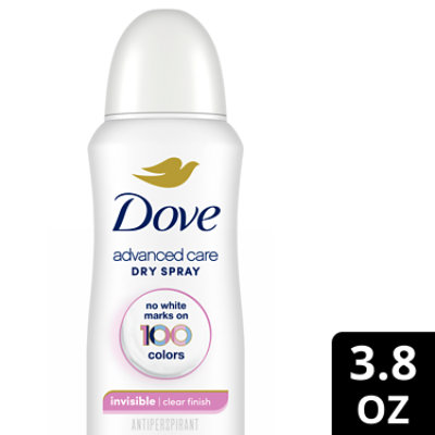 Dove Antiperspirant Deodorant Dry Spray 48h Invisible Clear Finish - 3.8 Oz - Image 1