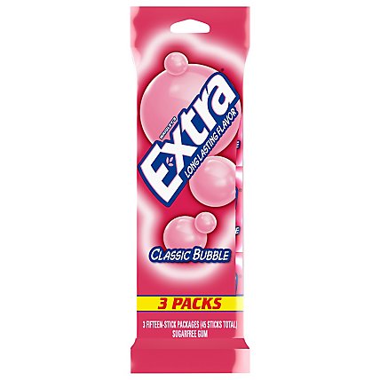 Extra Gum Sugarfree Classic Bubble - 45 Count - Image 1