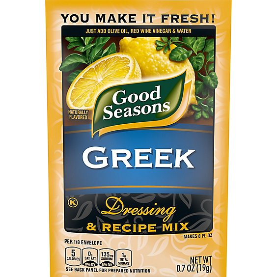 Good Seasons Greek Dressing & Recipe Seasoning Mix Packet - 0.7 Oz