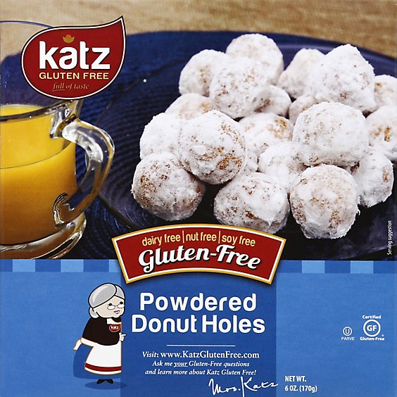 Katz Donut Gluten Free Powdered Holes - 6 Oz