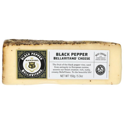 Sartori Black Pepper Bellavitano Cheese Wedge - 5.3 Oz. - Image 2