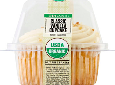 Just Desserts Cupcake Organic Vanilla - Each - Image 2