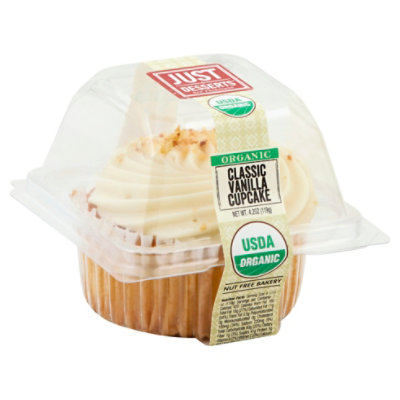 Just Desserts Cupcake Organic Vanilla - Each