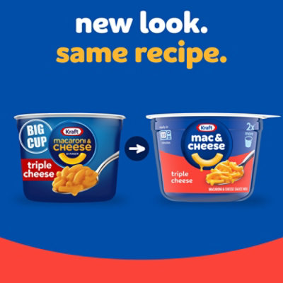 Kraft Triple Cheese Mac & Cheese Macaroni and Cheese Dinner Big Dinner - 4.1 Oz - Image 2