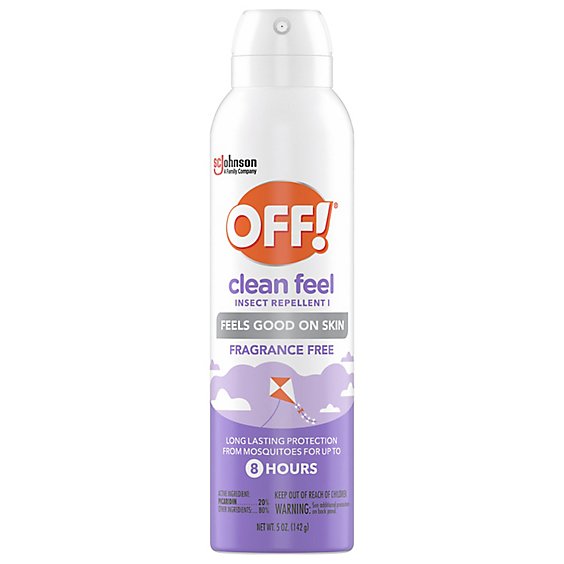 OFF! Clean Feel Long Lasting Protection Everyday Use Picaridin Mosquito Repellent Aerosol - 5 Oz