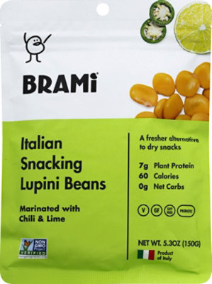 BRAMI Lupini Snack Chili Lime - 5.3 Oz - Image 2