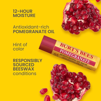 Burts Bees Lip Balm Moisturizing Pomegranate - 0.15 Oz - Image 3