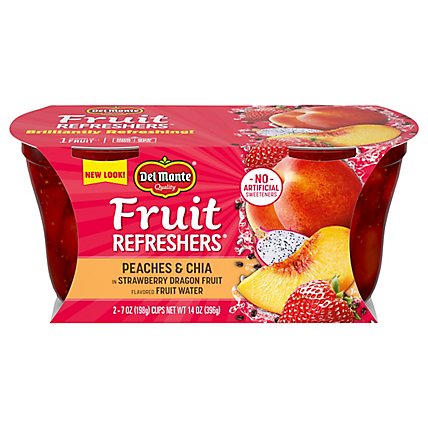 Del Monte Fruit & Chia Peaches in Strawberry Dragon Fruit Flavored Chia - 2-7 Oz - Image 3