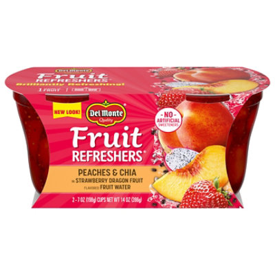 Del Monte Fruit & Chia Peaches in Strawberry Dragon Fruit Flavored