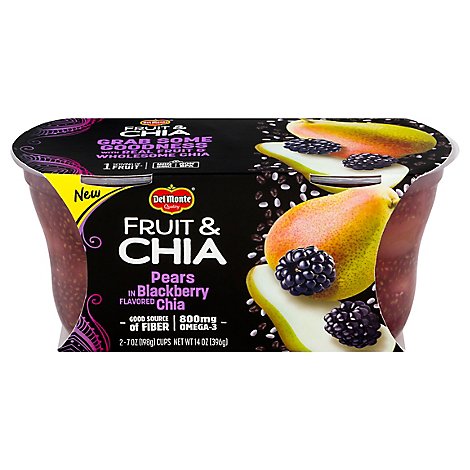 Del Monte Fruit & Chia Pears in Blackberry Flavored Chia - 14 Oz