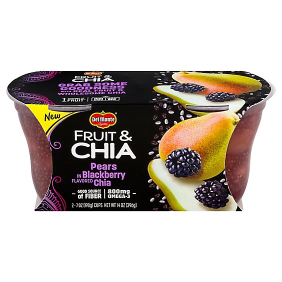 Del Monte Fruit & Chia Pears in Blackberry Flavored Chia - 14 Oz