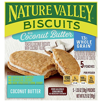 Nature Valley Biscuits With Coconut Butter - 5-1.35 Oz - Image 2