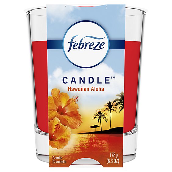 Febreze Scented Candle Odor Eliminating Hawaiian Aloha - 6.3 Oz