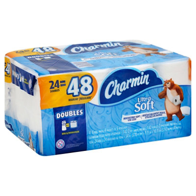 Charmin Bathroom Tissue Ultra Soft Double Roll 2 Ply - 24 Roll - Vons