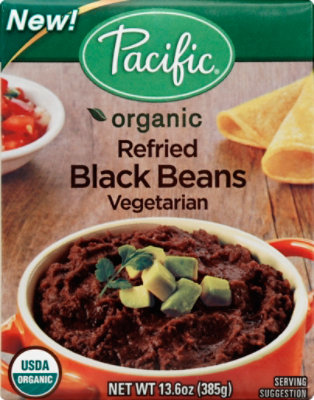 Pacific Foods Organic Beans Refried Black Vegetarian - 13.6 Oz - Image 1