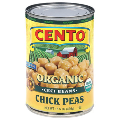 CENTO Organic Beans Low Sodium Ceci Chick Pea - 15.5 Oz - Image 2