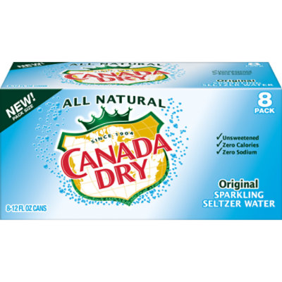 Canada Dry Seltzer Water Sparkling Original - 8-12 Fl. Oz.