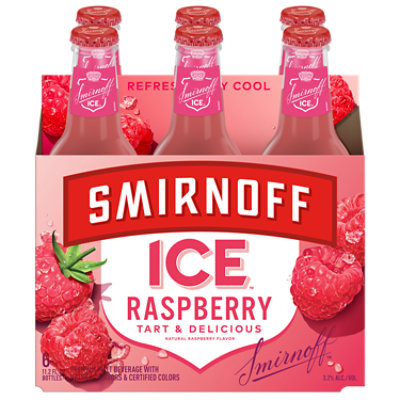 Smirnoff Ice 3.2% Raspberry In Bottles - 6-11.2 Fl. Oz. - Image 1