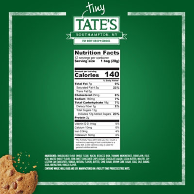 Tate's Bake Shop Tiny Chocolate Chip Cookies - 1 Oz - Image 4