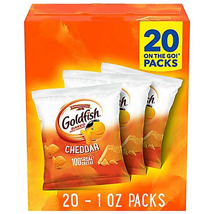 Goldfish Crackers Baked Snack Cheddar - 20-1 Oz - Image 1