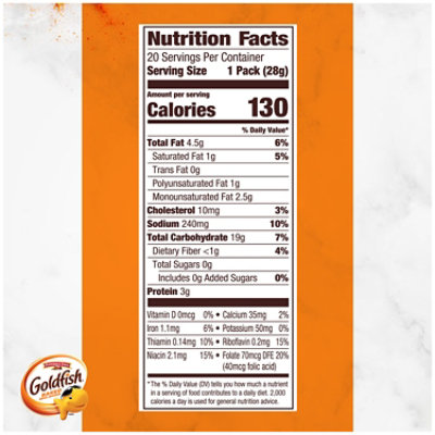 Pepperidge Farm Goldfish Cheddar Cheese Crackers - 20 Ct - 1 Oz - Image 4