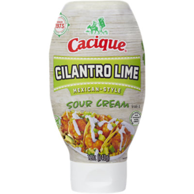 Cacique Sqz Sour Cream Cilantro - 12 Oz - Image 1