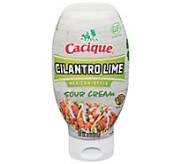 Cacique Sqz Sour Cream Cilantro - 12 Oz