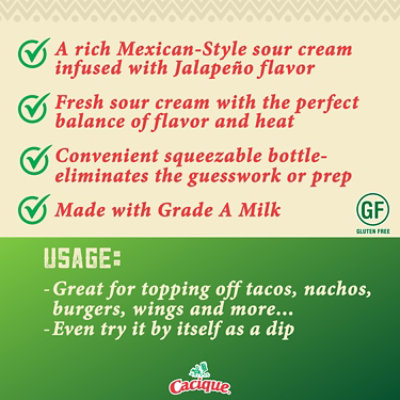 Cacique Sqz Sour Cream Jalapeno - 12 Oz - Image 3