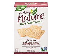 back to NATURE Crackers Rice Thin Gluten Free Sesame Seed - 4 Oz