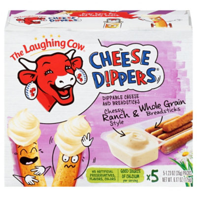 The Laughing Cow Creamy Cheese Dippers Garlic Herb Breadsticks 5 1 23 Oz Tom Thumb