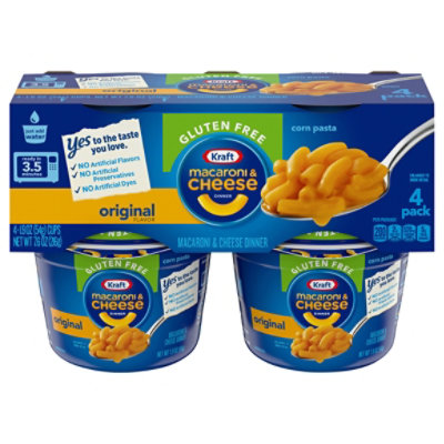 Kraft Macaroni & Cheese Dinner Cups Original - 4-1.9 Oz