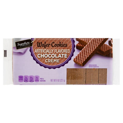 Signature SELECT Cookies Wafer Chocolate Creme - 8 Oz - Image 1