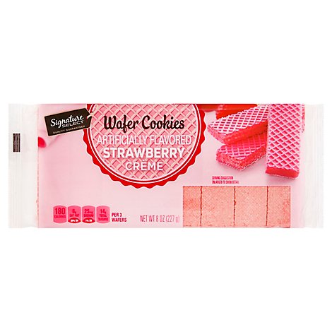 Signature SELECT Cookies Wafer Strawberry Creme - 8 Oz
