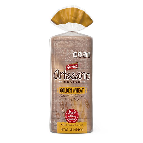 Sara Lee Artesano Golden Wheat Bakery Bread - 20 Oz